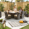 Brown Rattan with Beige Cushions