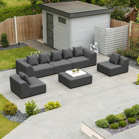 Buddha Outdoor Fabric Sofa Set With Footstool - Canvas